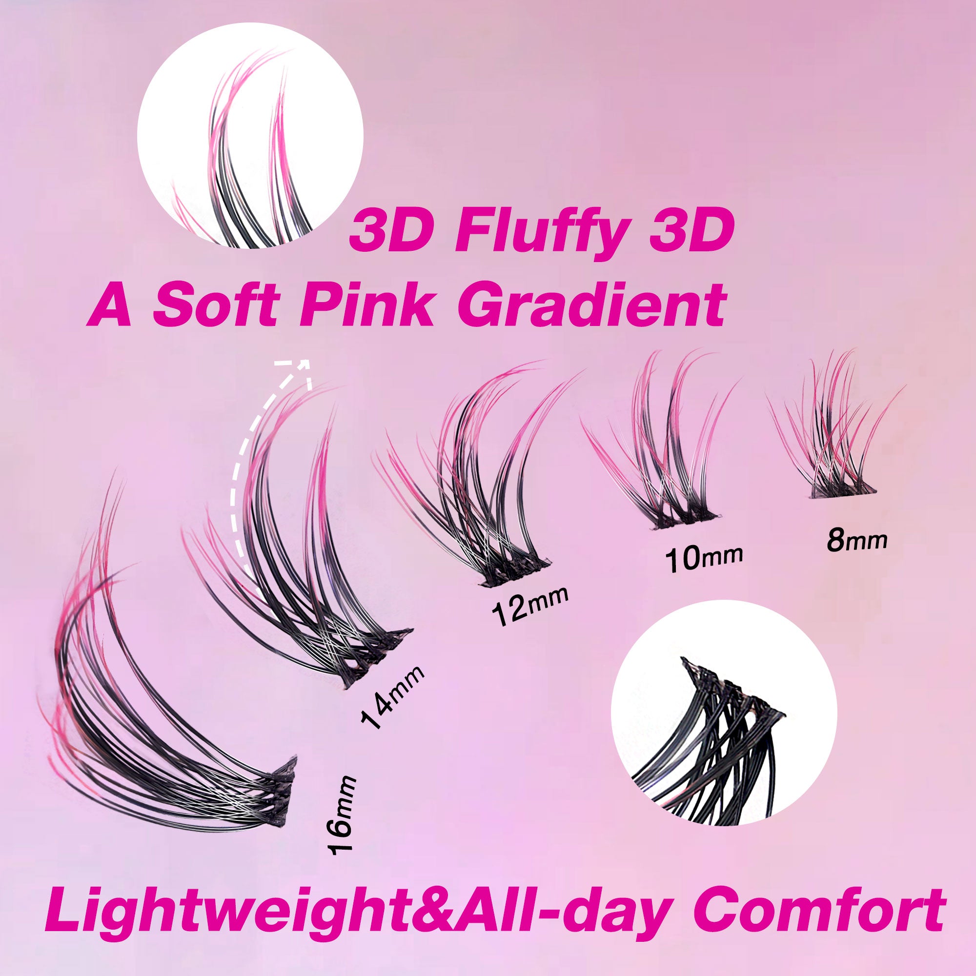 Ombre Pink & Brown Lash
