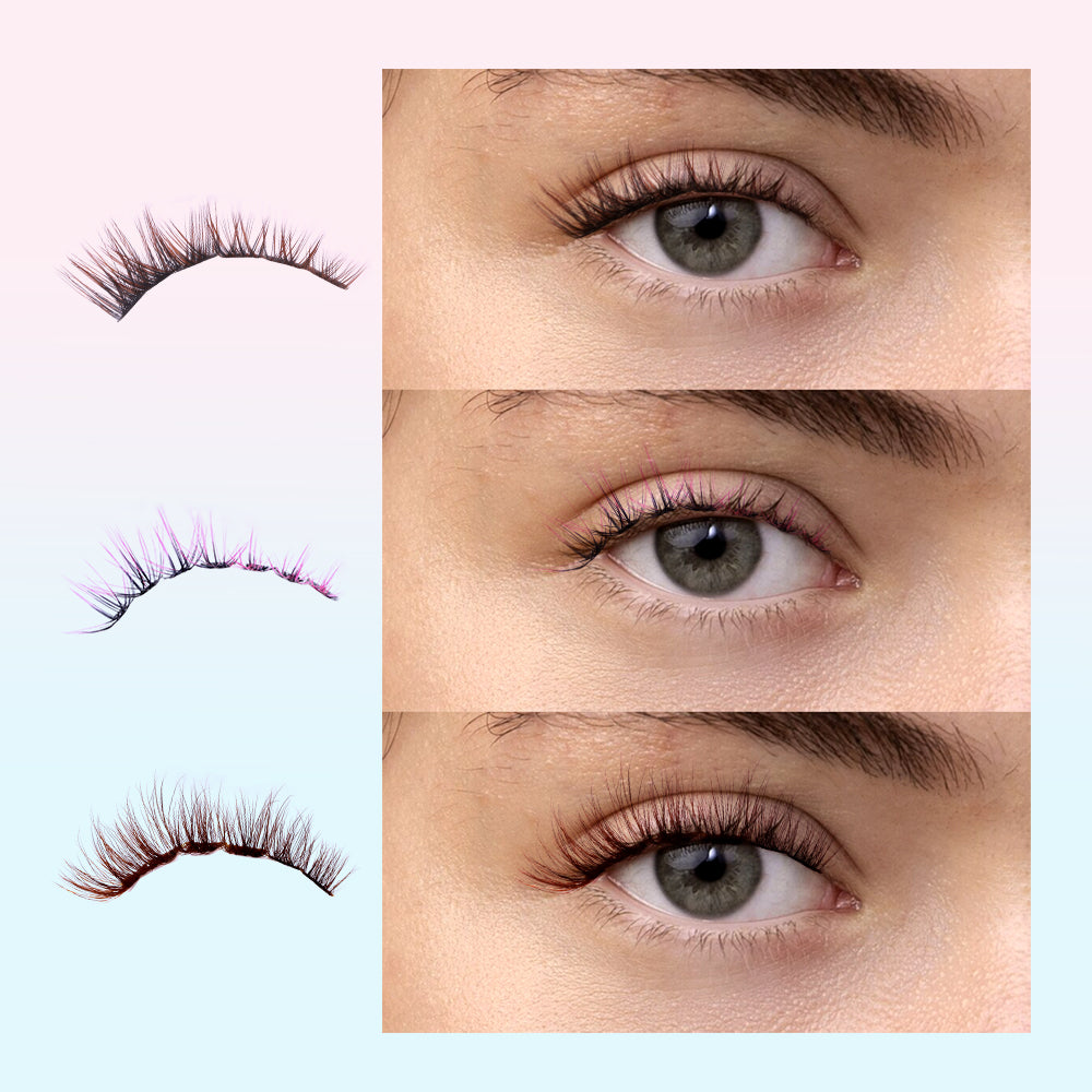 Ombre Pink & Brown Lash
