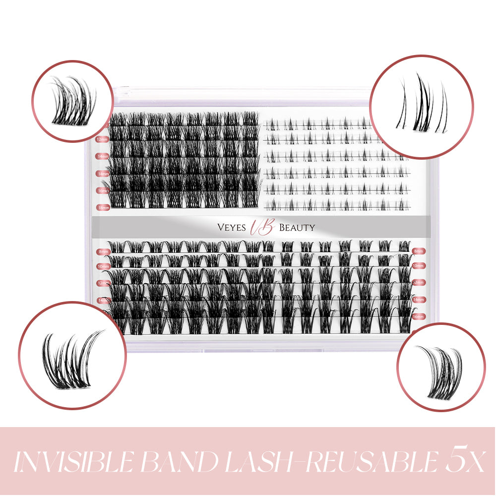 ALL-IN-ONE Lash Clusters | Invisible Band Lashes