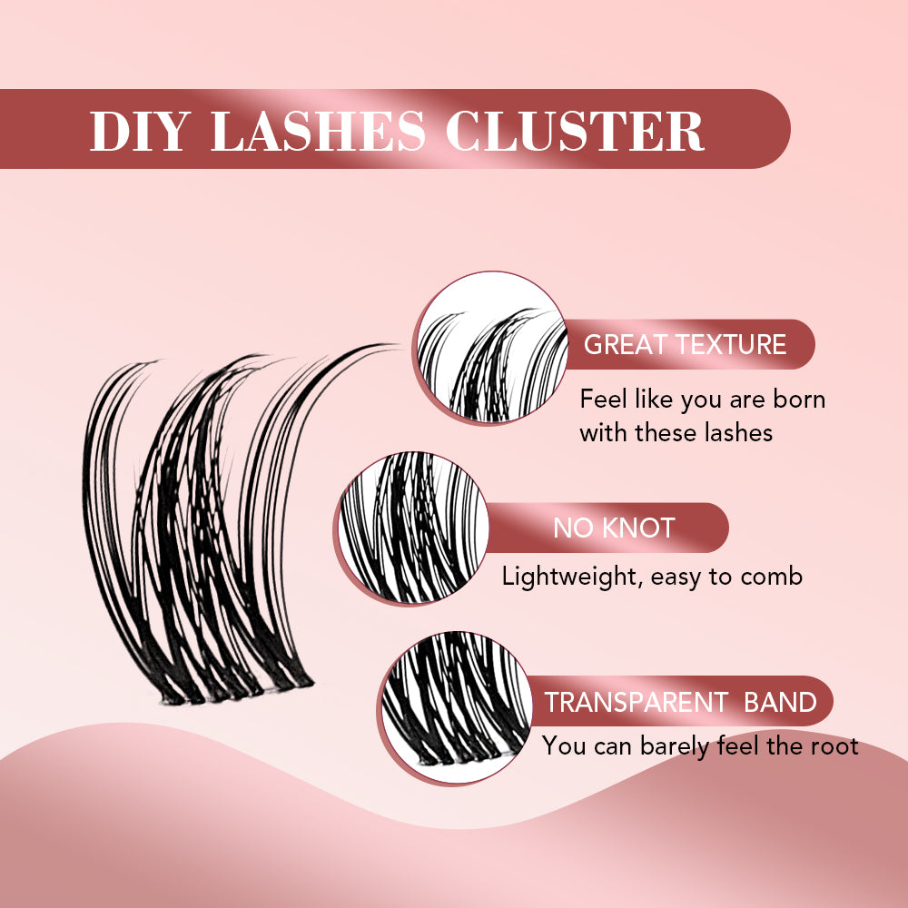 ALL-IN-ONE Lash Clusters | Invisible Band Lashes